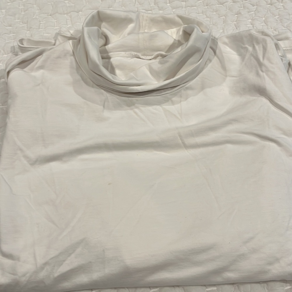 COPY - Jjill Pure Jill 2x white long sleeve lightweight turtleneck